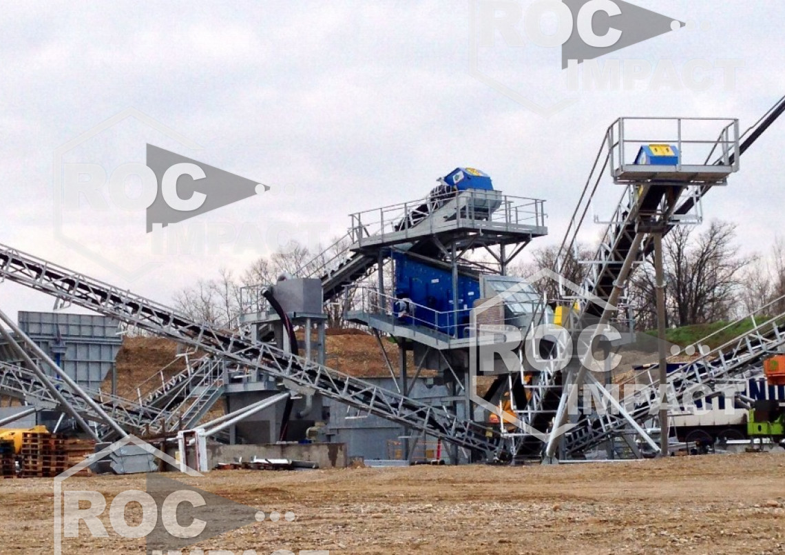 Installation station complète de concassage en France au péage du Roussillon (38)