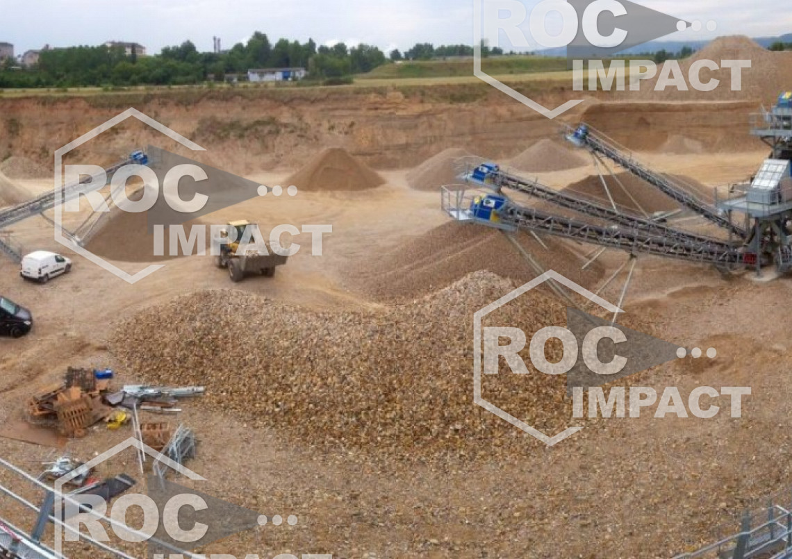 Installation station complète de concassage en France au péage du Roussillon (38)