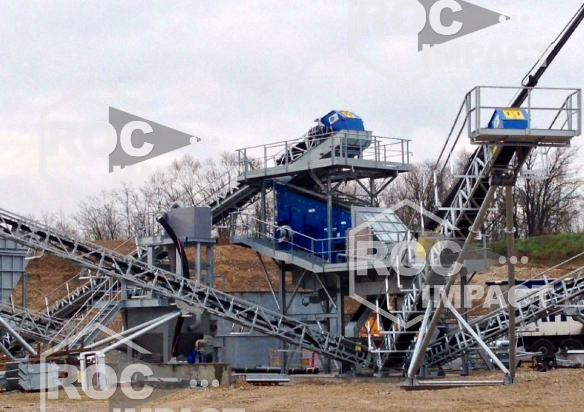 Installation station complète de concassage en France au péage du Roussillon (38)