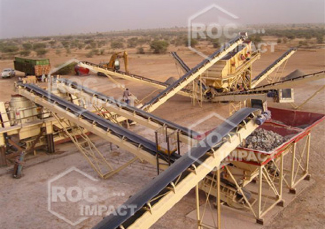Crushing plant for highway and urban road construction between Agadez Djadjeri and Zinder