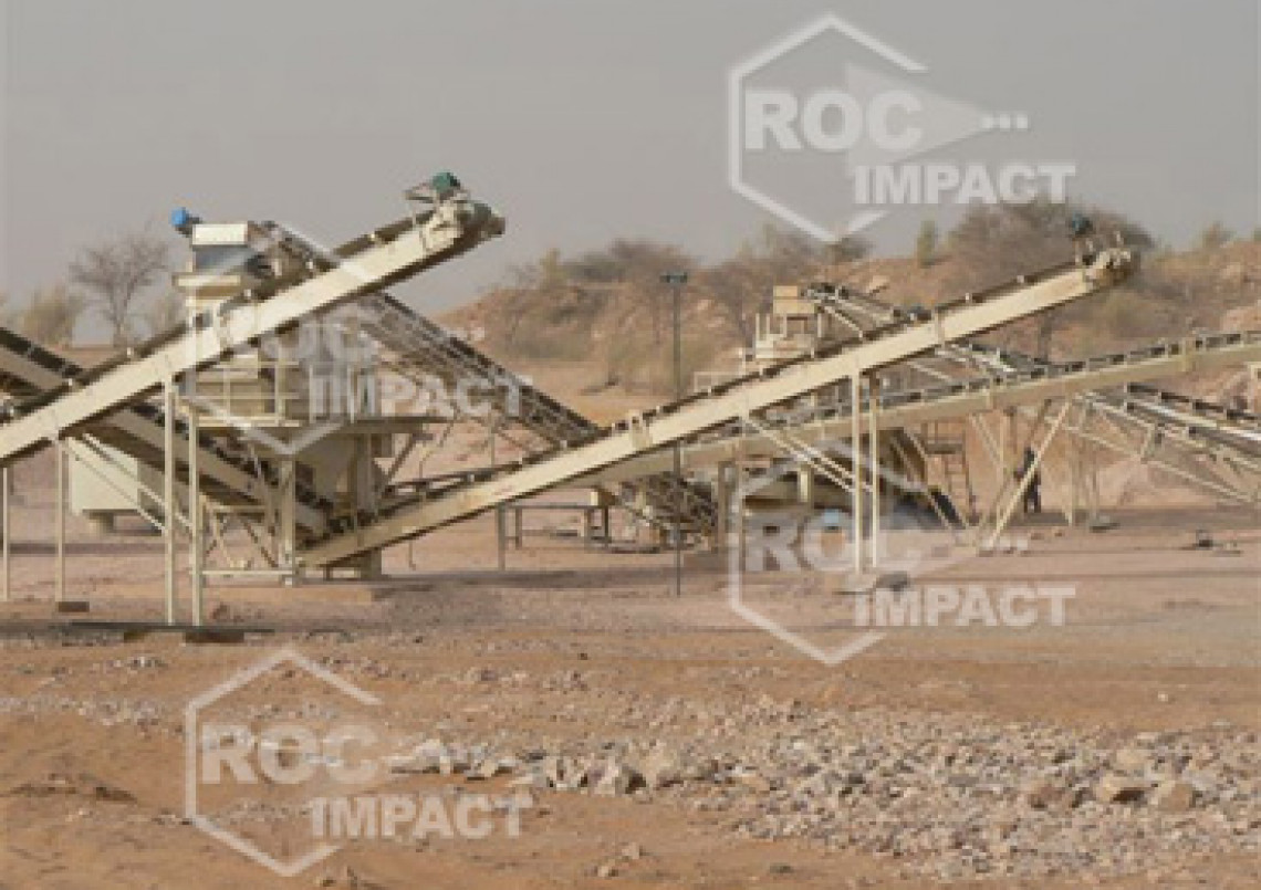 Crushing plant for highway and urban road construction between Agadez Djadjeri and Zinder