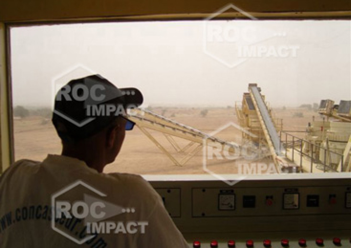 Crushing plant for highway and urban road construction between Agadez Djadjeri and Zinder