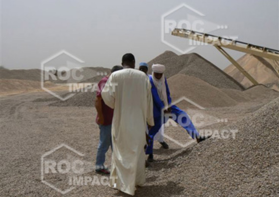 Crushing plant for highway and urban road construction between Agadez Djadjeri and Zinder