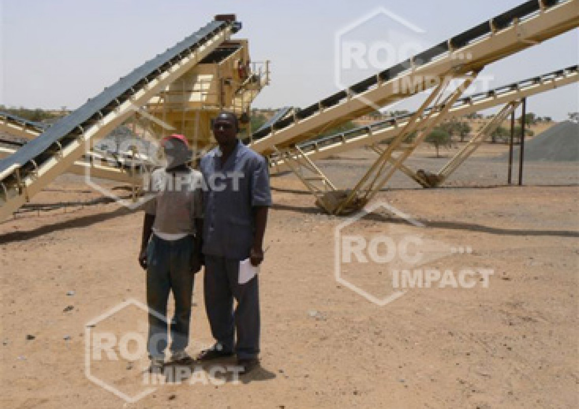 Crushing plant for highway and urban road construction between Agadez Djadjeri and Zinder