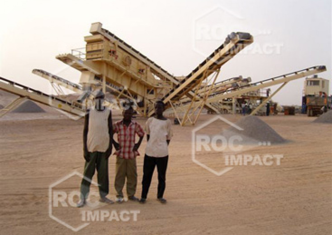 Crushing plant for highway and urban road construction between Agadez Djadjeri and Zinder