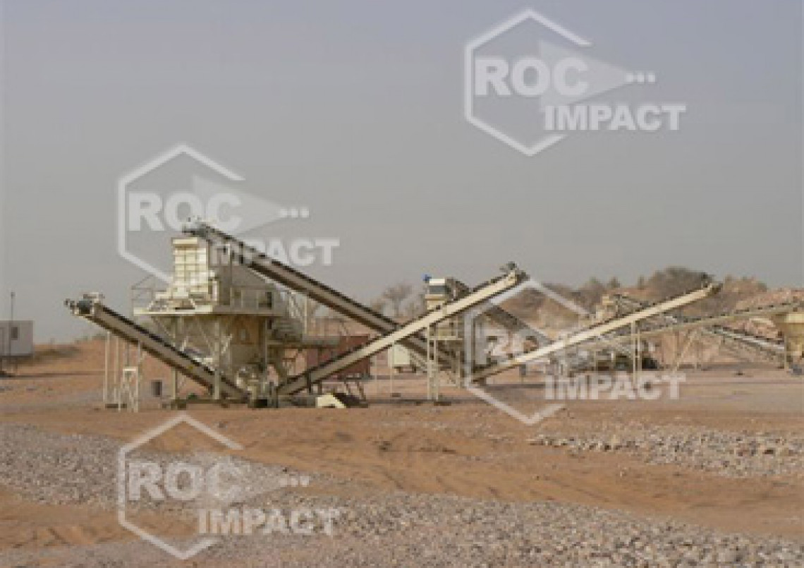 Crushing plant for highway and urban road construction between Agadez Djadjeri and Zinder