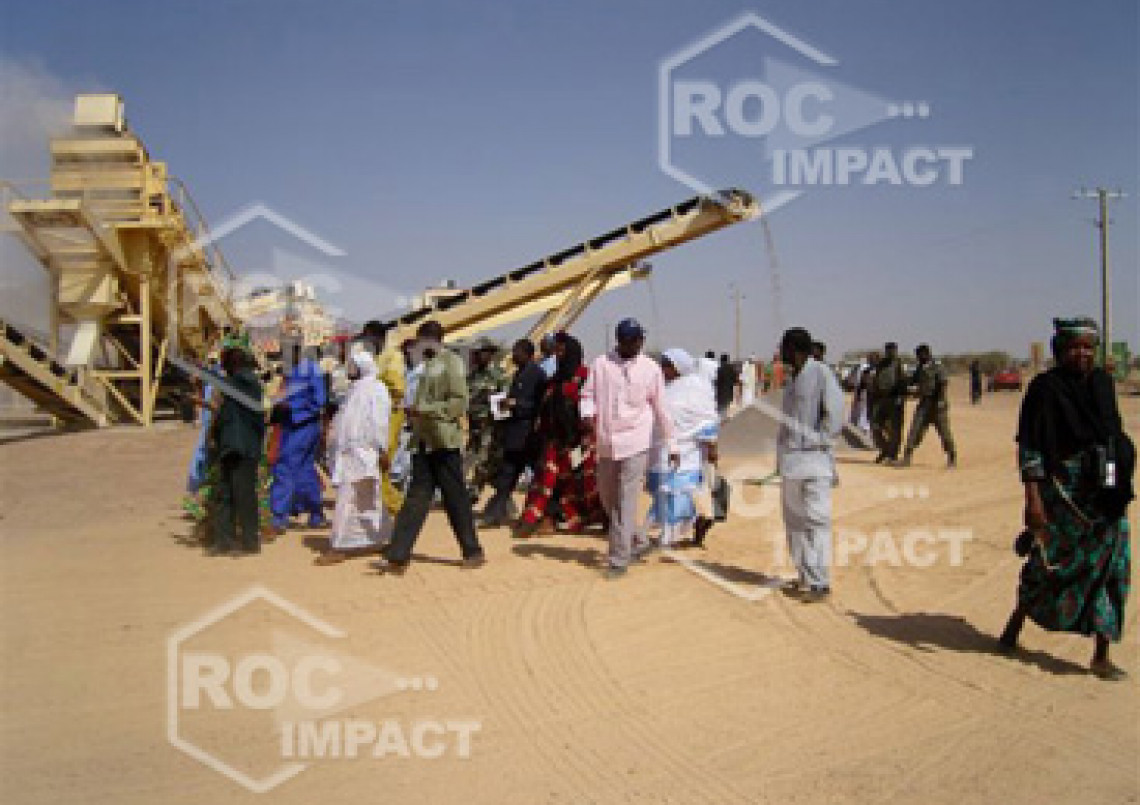 Crushing plant for highway and urban road construction between Agadez Djadjeri and Zinder