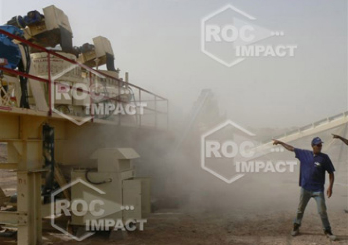 Crushing plant for highway and urban road construction between Agadez Djadjeri and Zinder