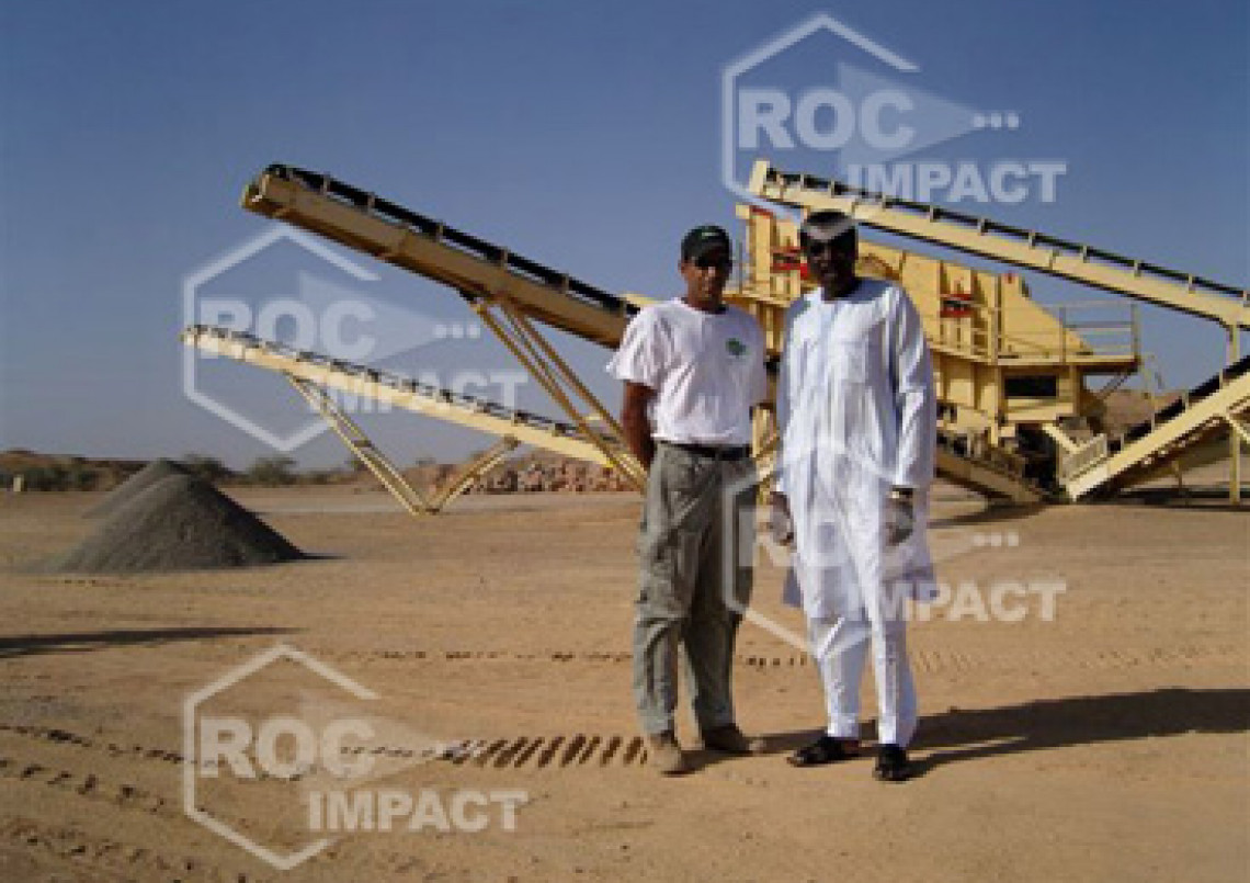 Crushing plant for highway and urban road construction between Agadez Djadjeri and Zinder