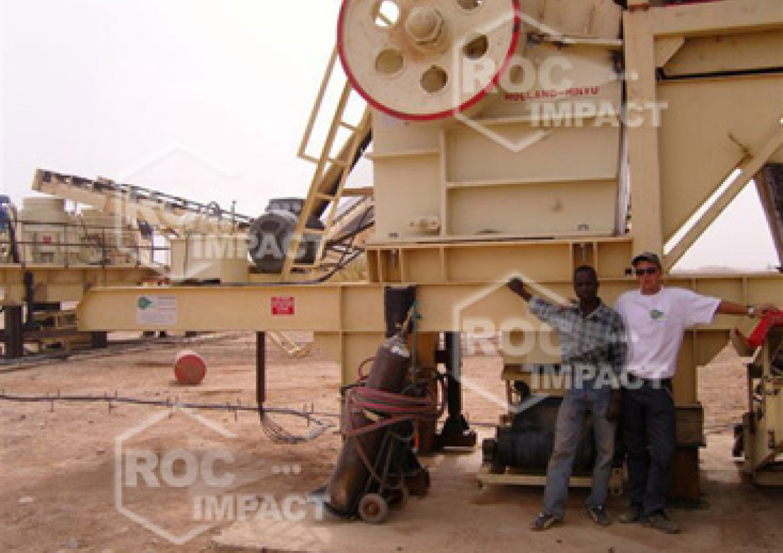 Crushing plant for highway and urban road construction between Agadez Djadjeri and Zinder