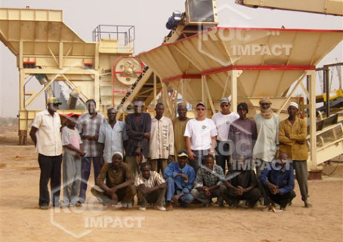 Crushing plant for highway and urban road construction between Agadez Djadjeri and Zinder