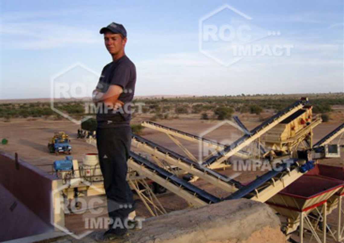 Crushing plant for highway and urban road construction between Agadez Djadjeri and Zinder