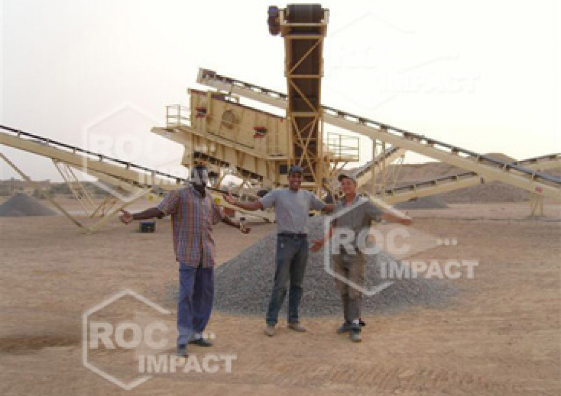 Crushing plant for highway and urban road construction between Agadez Djadjeri and Zinder