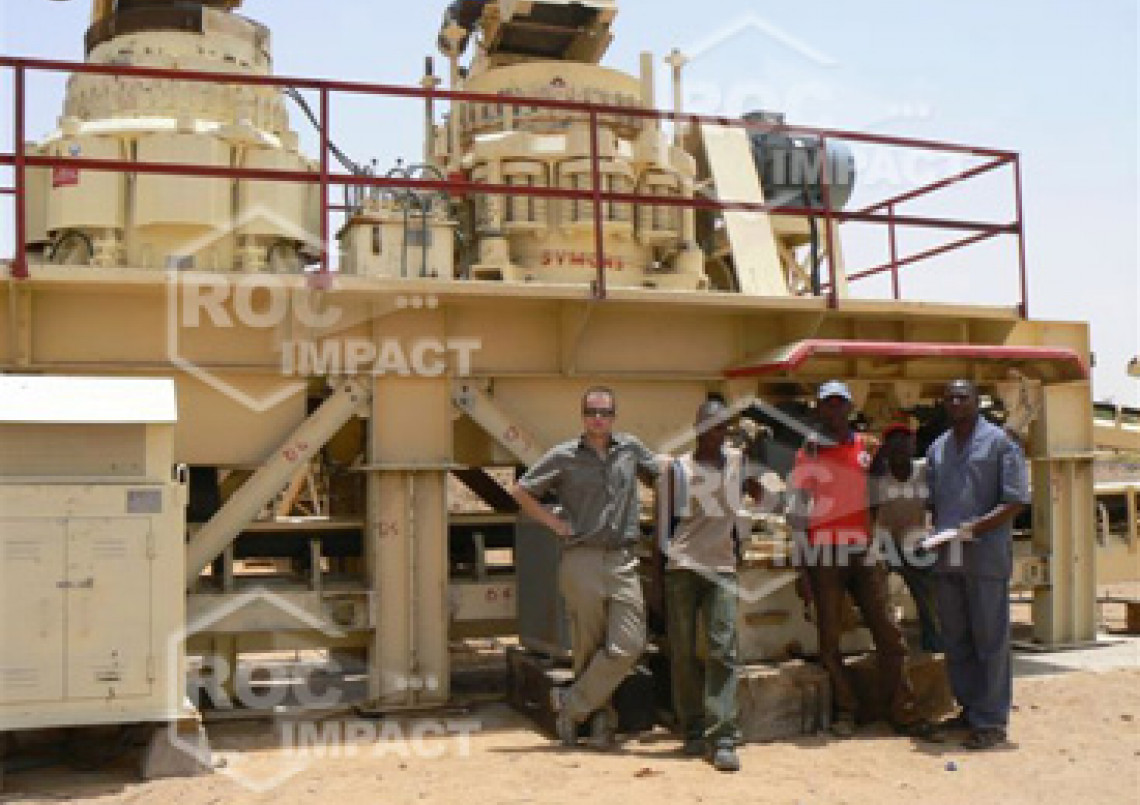 Crushing plant for highway and urban road construction between Agadez Djadjeri and Zinder