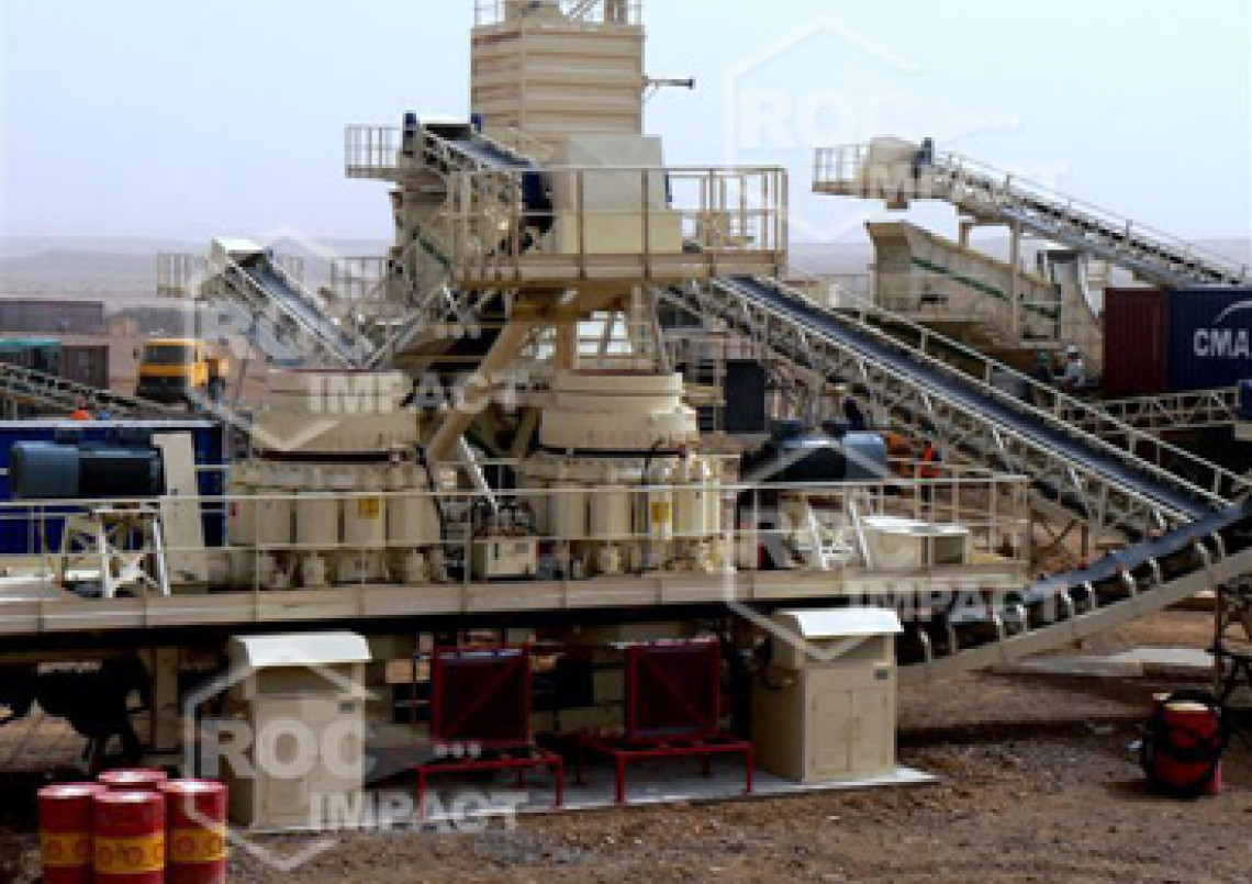 Crushing house at the gold mine in Algeria