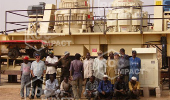Crushing plant for highway and urban road construction between Agadez Djadjeri and Zinder