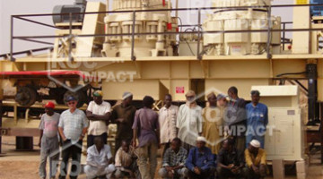 Crushing plant for highway and urban road construction between Agadez Djadjeri and Zinder